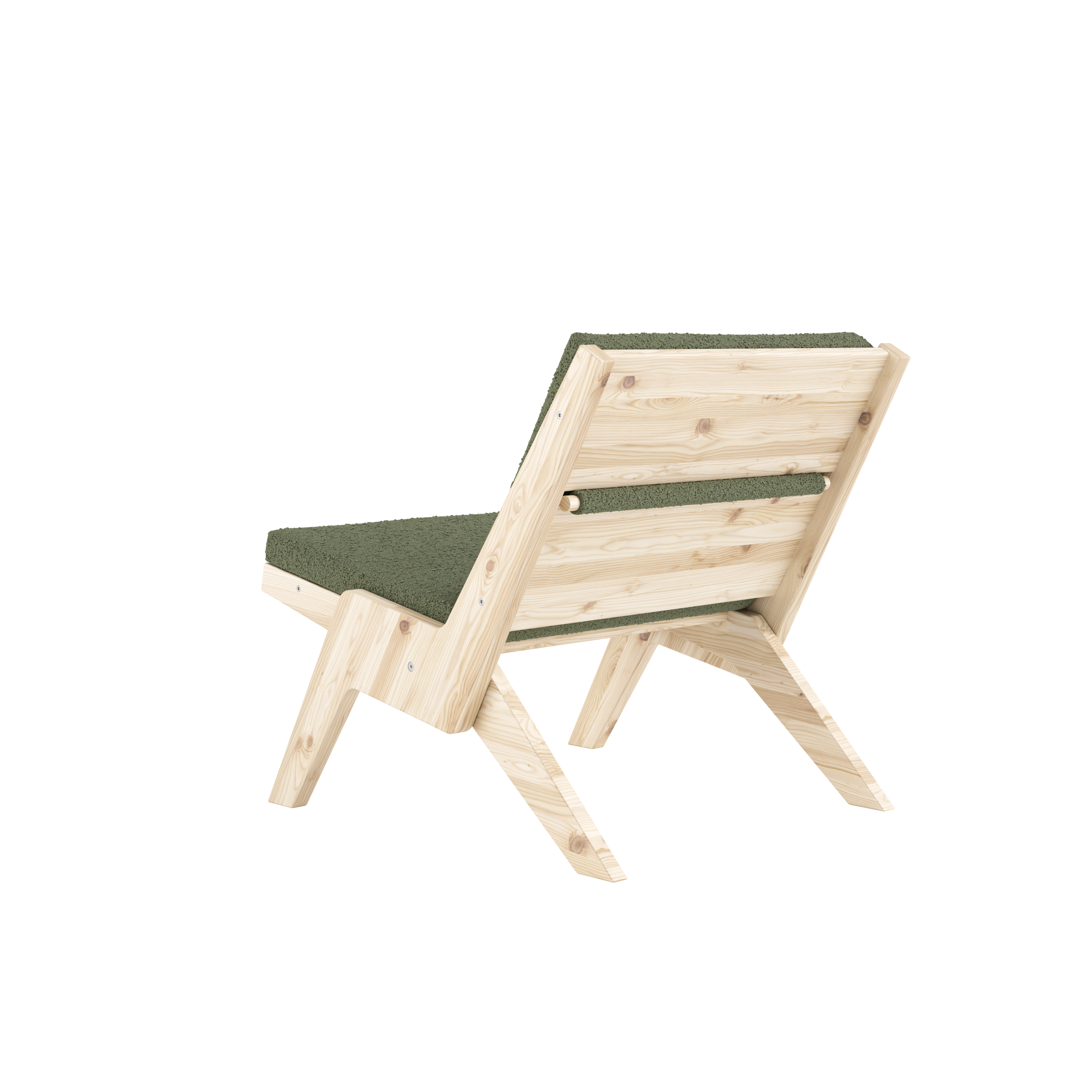 SWAY LOUNGE CHAIR RAW W. EVERGREEN MATTRESS