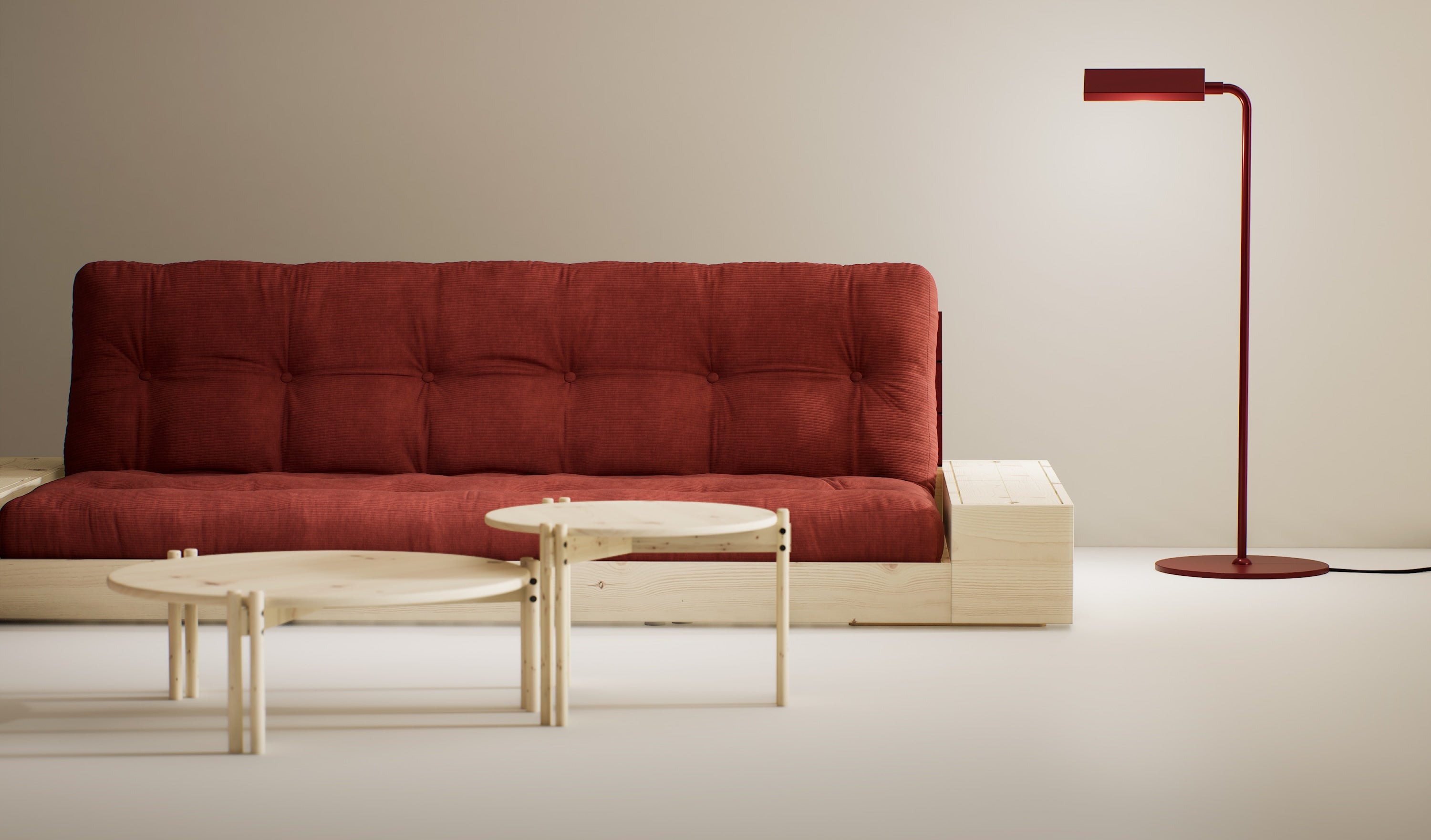 BASE CLAIR LAQUÉE AVEC 2 COFFRES LATÉRAUX CLAIR AVEC MATELAS MIXTE 5 COUCHES MAT (GRIS)