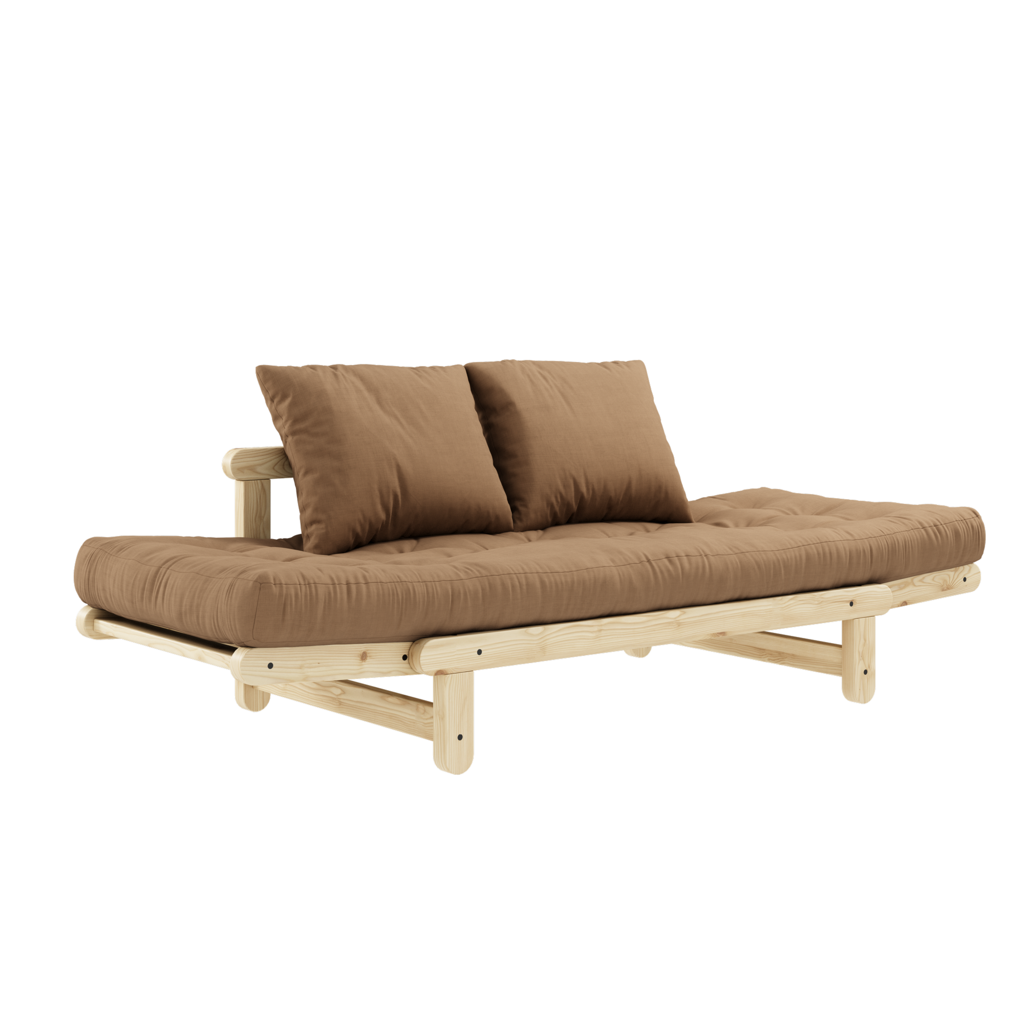 BEAT CLEAR LACQUERED W. BEAT MATTRESS SET MOCCA