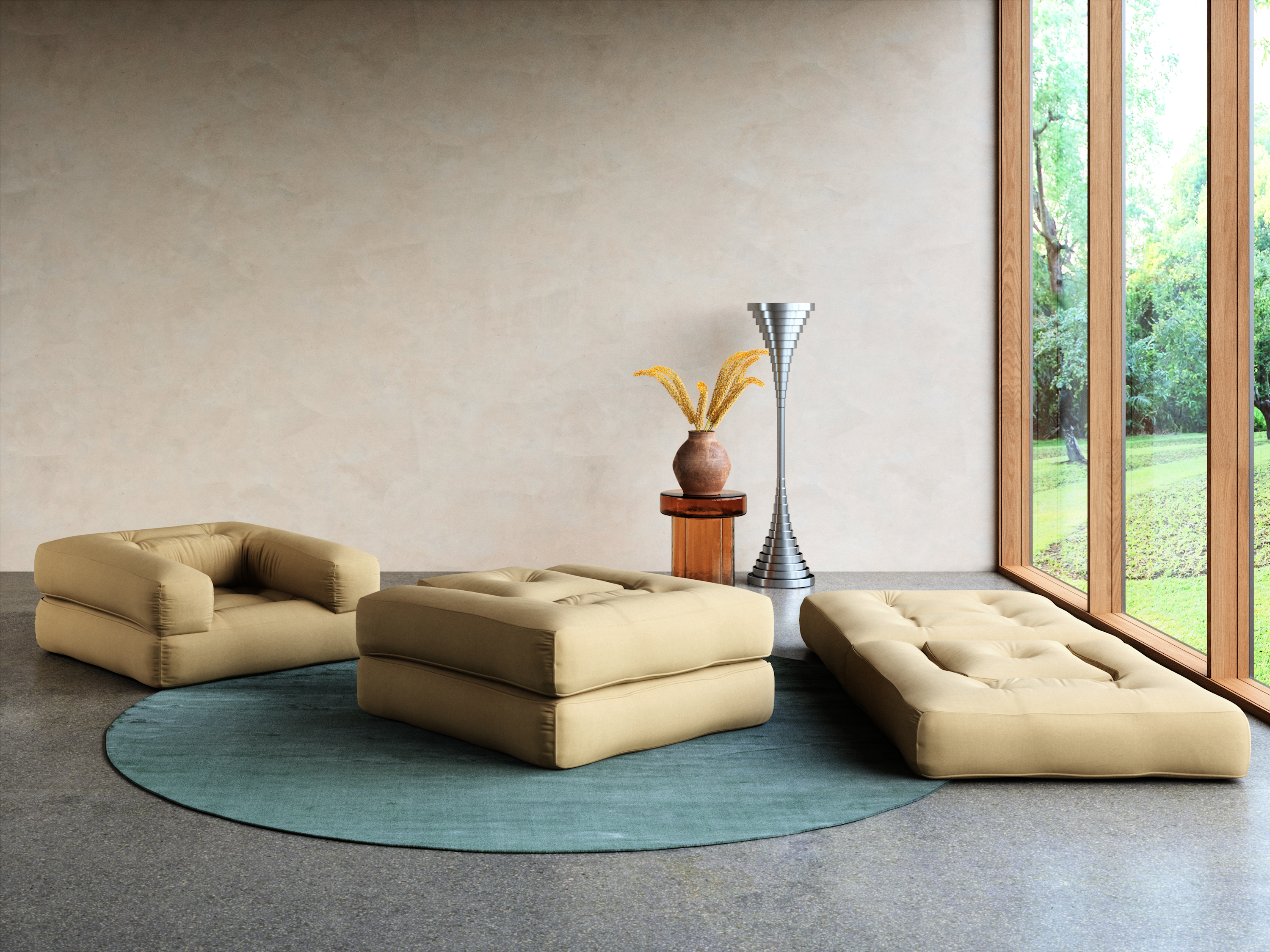 FAUTEUIL CUBE NATUREL