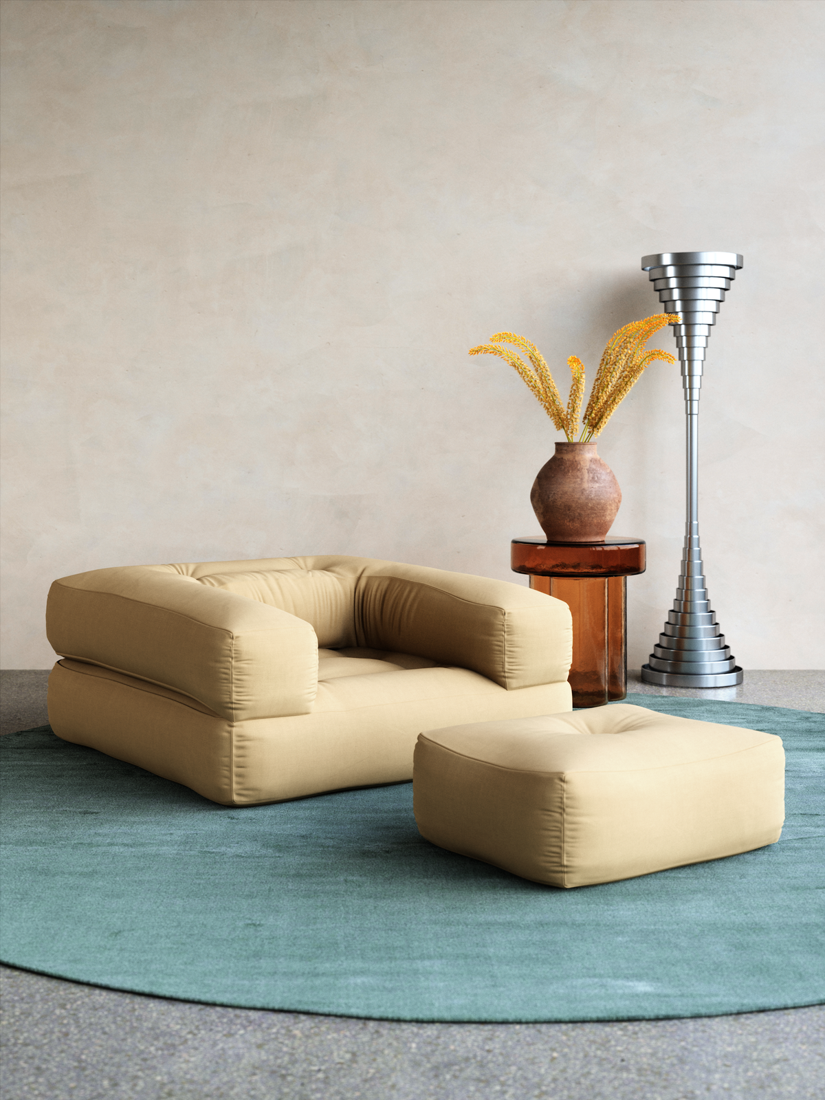 FAUTEUIL CUBE NATUREL