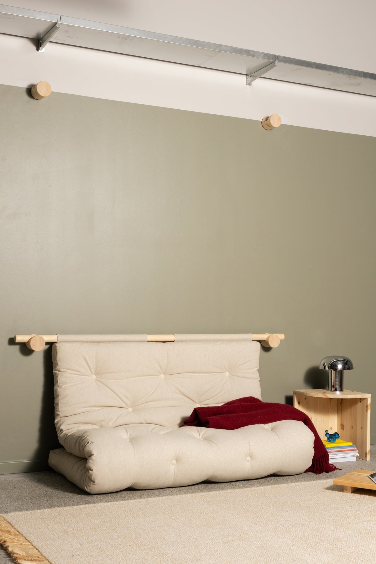 HOOKED RAW 135 x 200 W. BRAVO MATTRESS MOCCA