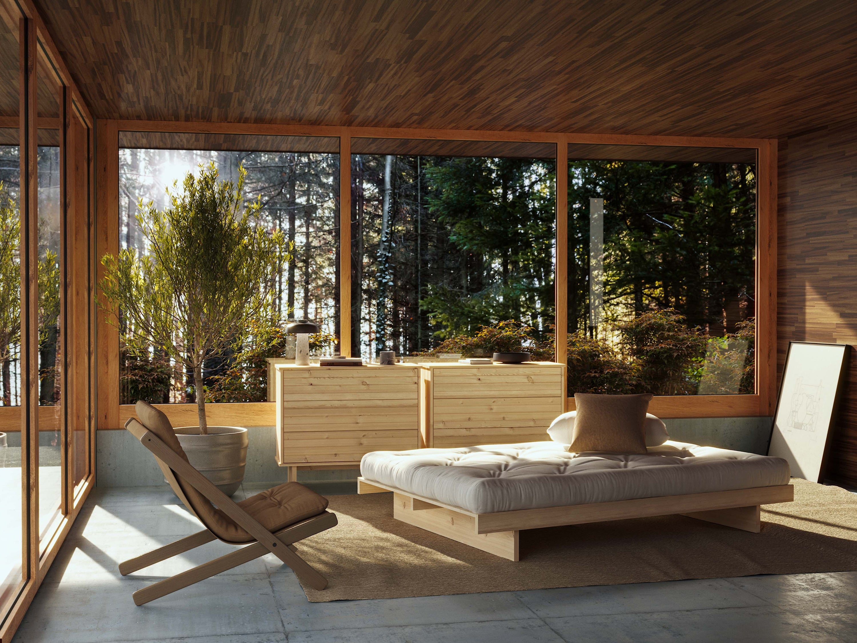 KANSO BED RAW 120 X 200