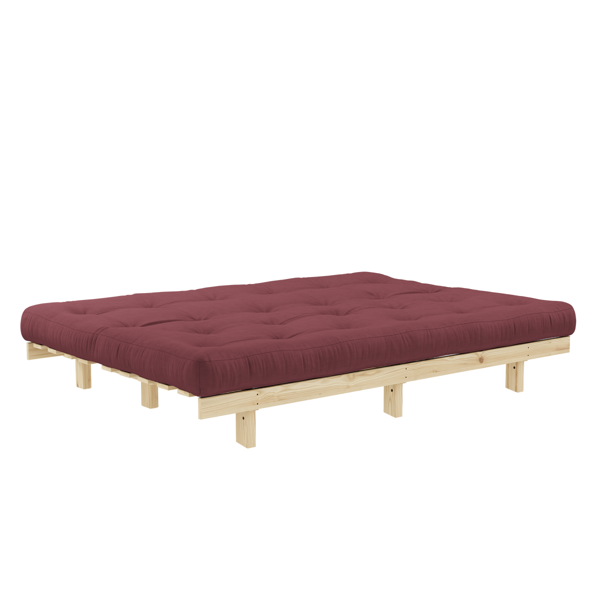 LEAN RAW 130 X 200 W. ALPHA MATTRESS BORDEAUX