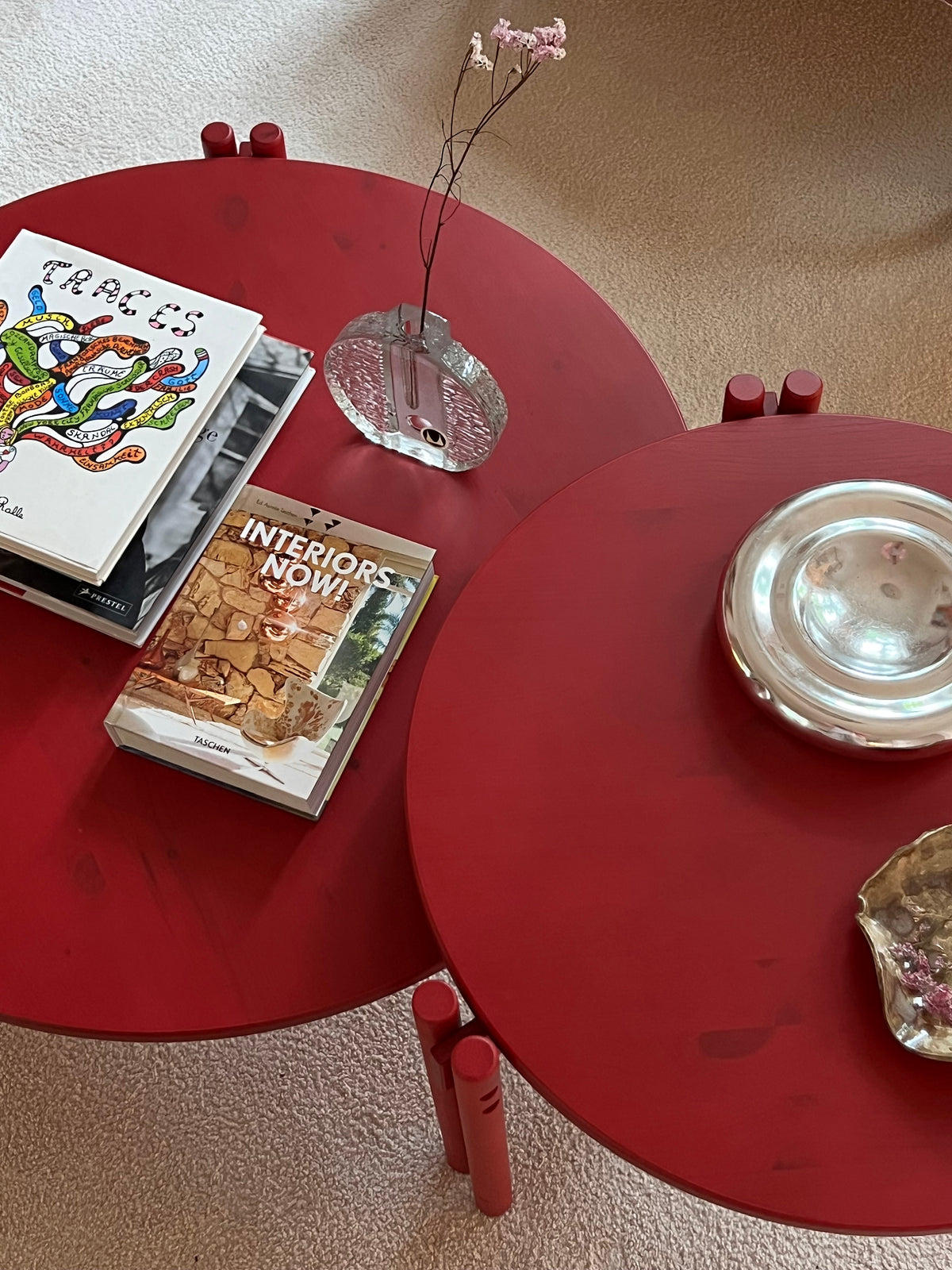 STICKS TABLE LOW POPPY RED