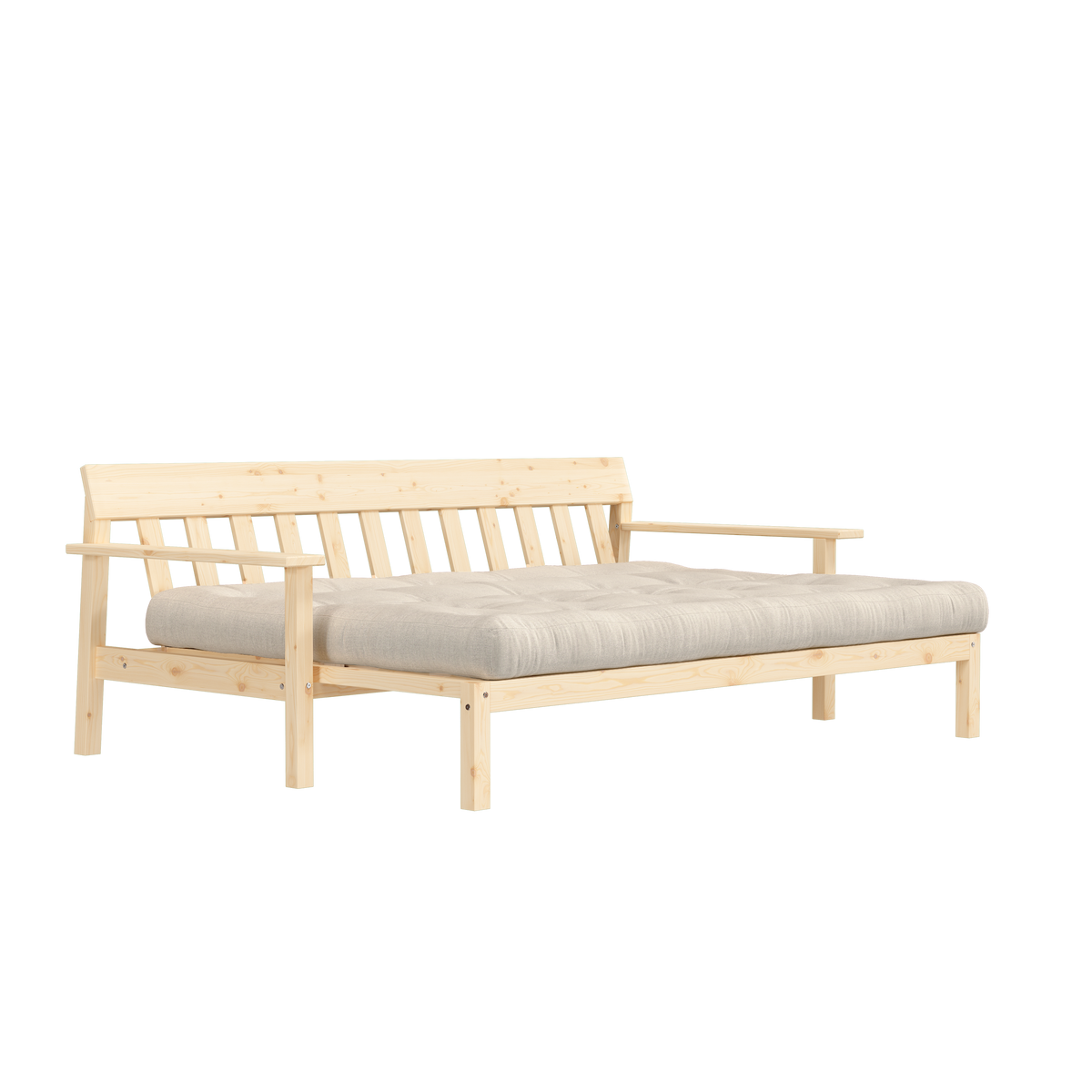 UNWIND CLEAR LACQUERED W. 5-LAYER MIXED MATTRESS LINEN