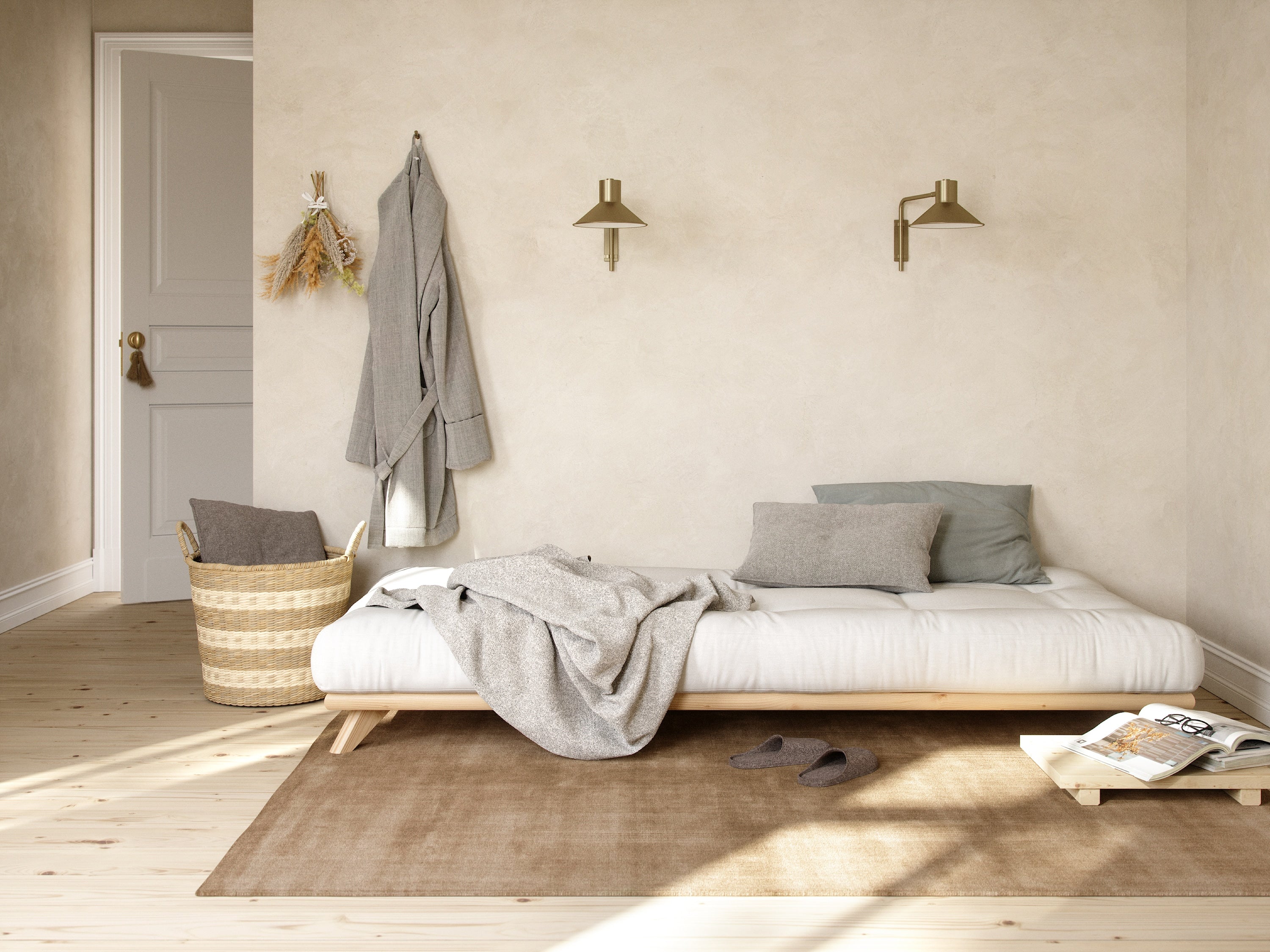 SENZA BED CLEAR LACQUERED 90 X 200