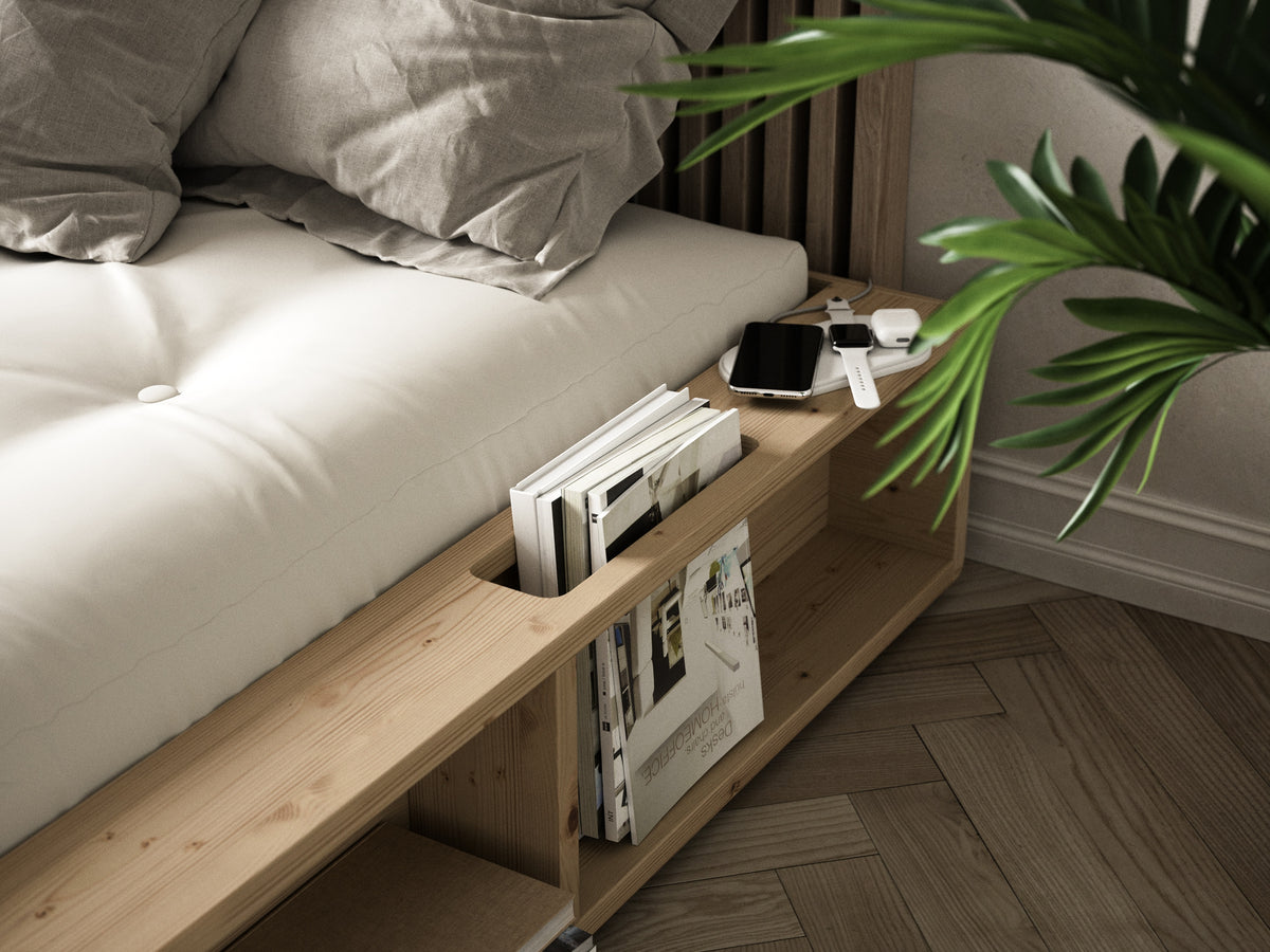 ZIGGY BED CLEAR LACQUERED QUEEN SIZE