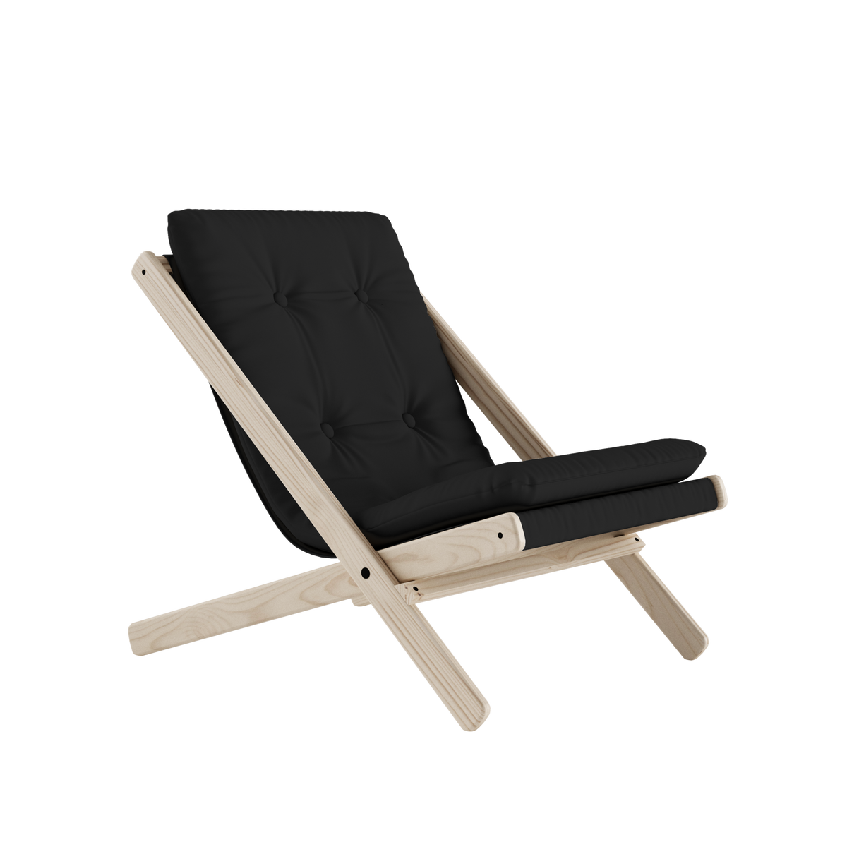 BOOGIE RAW BEECH W. BOOGIE MATTRESS DARK GREY