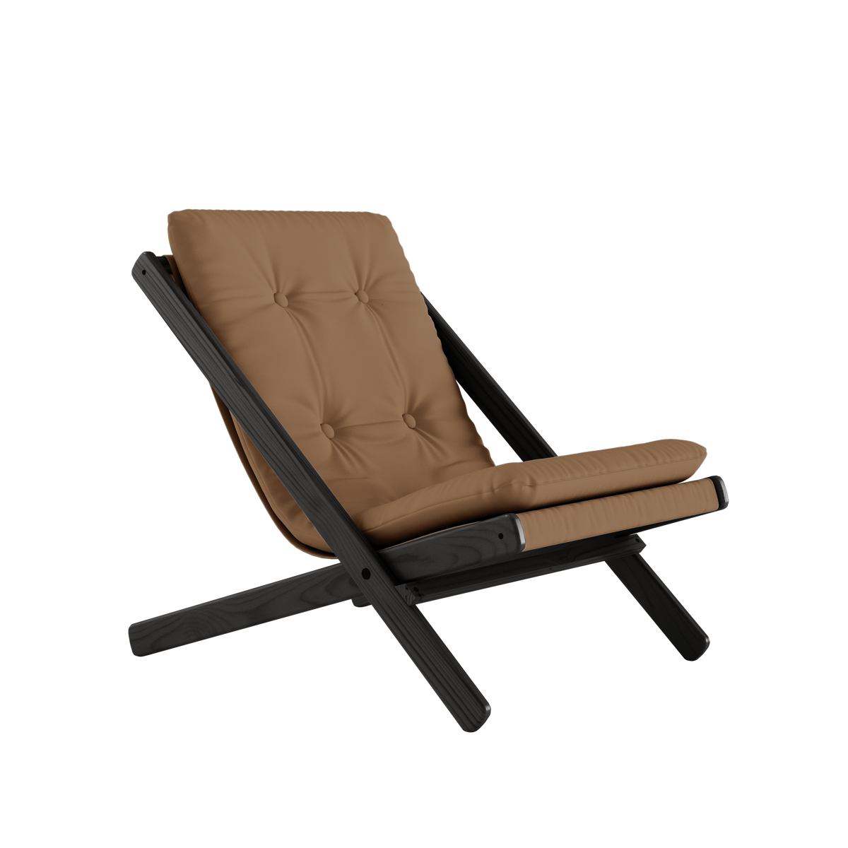 BOOGIE NOIR LAQUÉ HÊTRE AVEC MATELAS BOOGIE MATT MOCCA