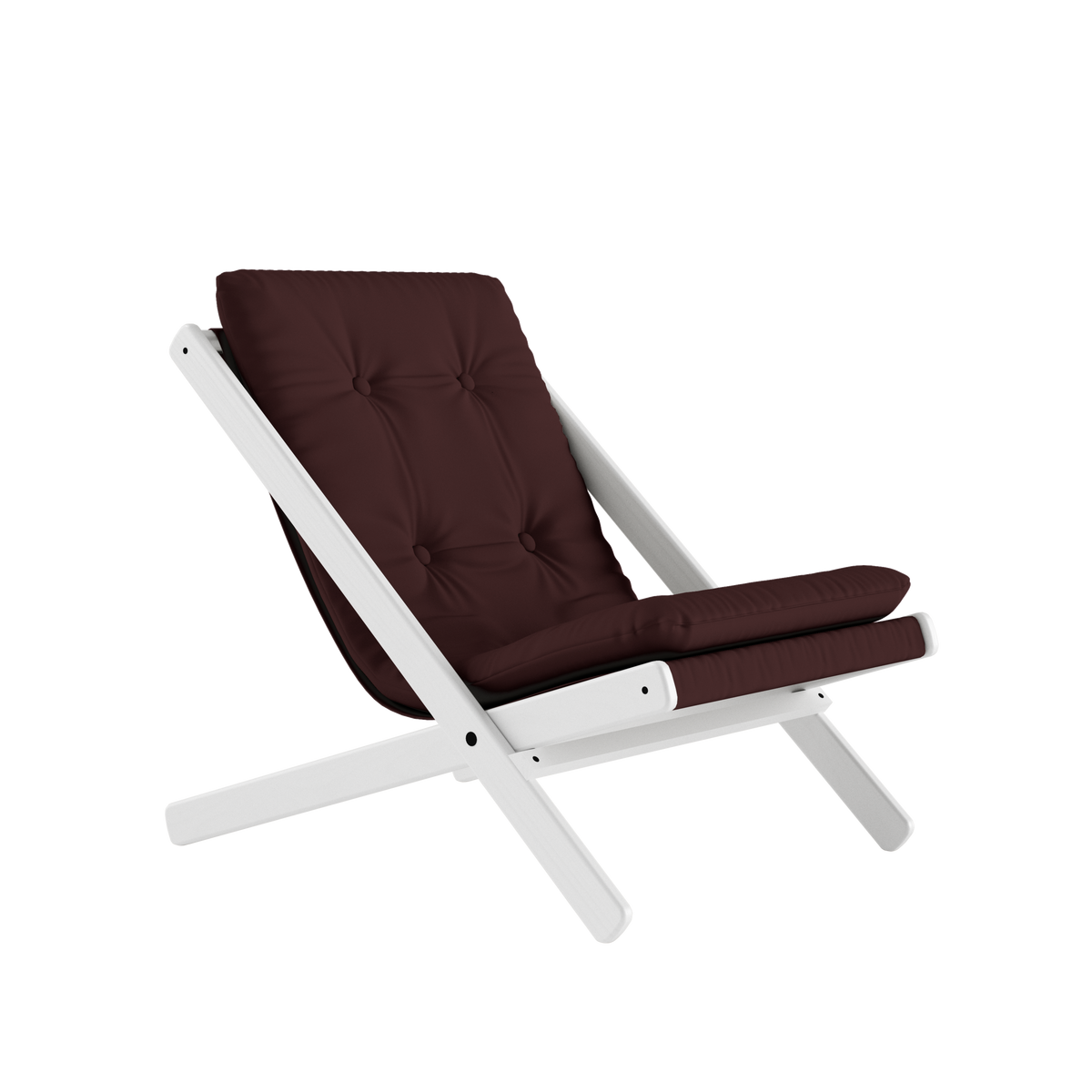 BOOGIE WHITE LACQUERED BEECH W. BOOGIE MATTRESS BROWN