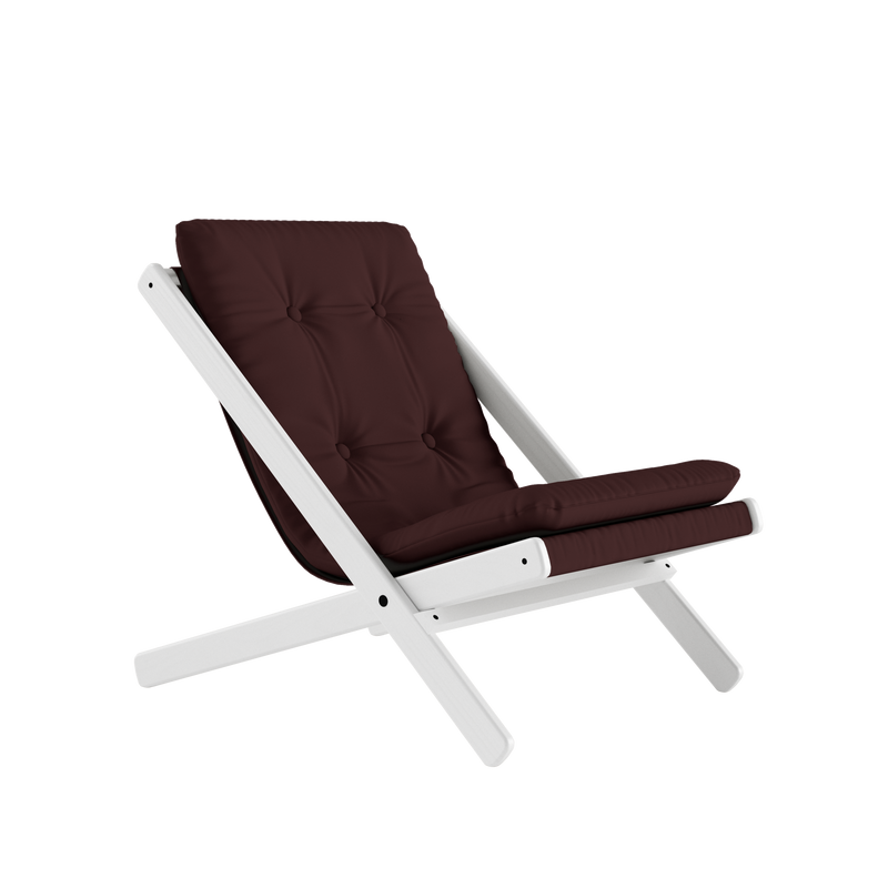 BOOGIE WHITE LACQUERED BEECH W. BOOGIE MATTRESS BROWN