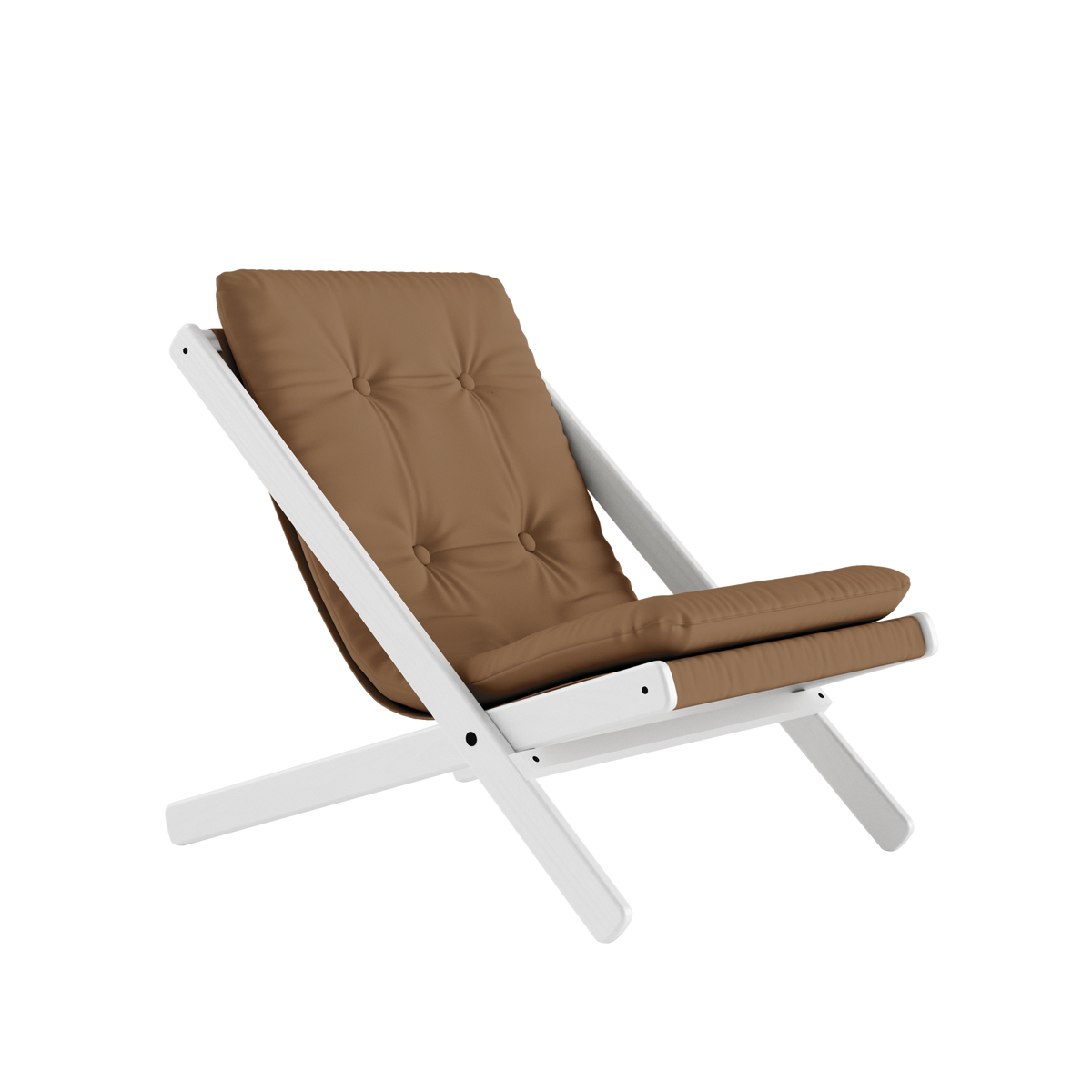 BOOGIE BLANC LAQUÉ HÊTRE AVEC MATELAS BOOGIE MAT MOKA