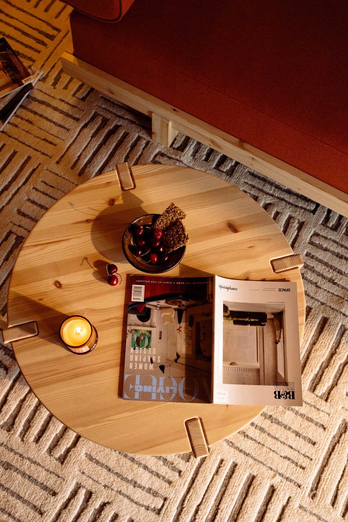 TUCK COFFEE TABLE RAW ROUND RAW