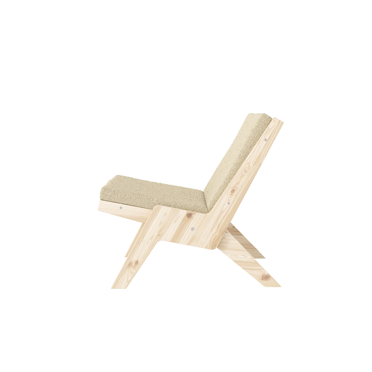 SWAY LOUNGE CHAIR RAW W. PEBBLE BEIGE MATTRESS