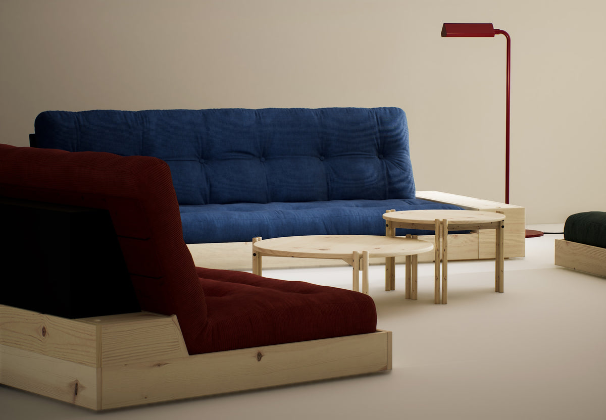 BASE CLEAR LACQUERED W. 5-LAYER MIXED MATTRESS FUDGE BROWN
