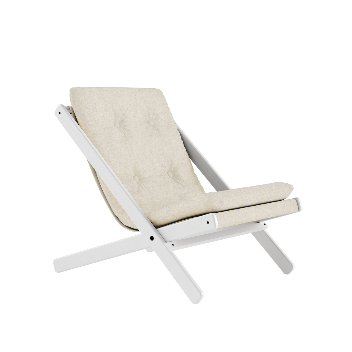 BOOGIE BLANC LAQUÉ HÊTRE AVEC MATELAS BOOGIE LIN ET COTON