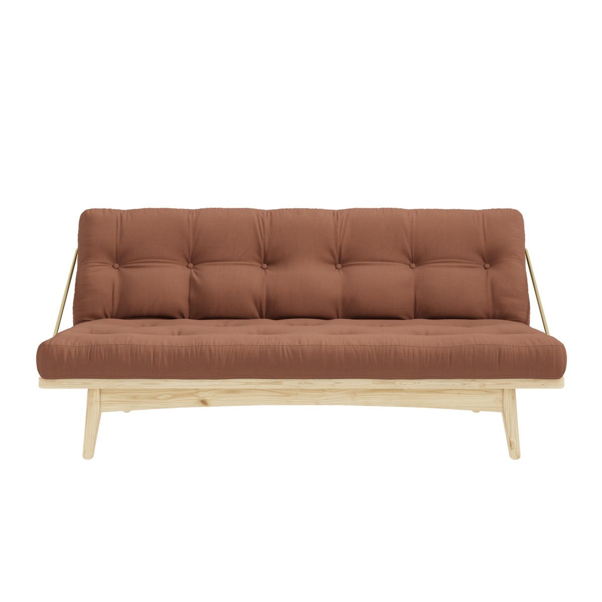 FOLK CLEAR LACQUERED W. 5-LAYER MIXED MATTRESS CLAY BROWN