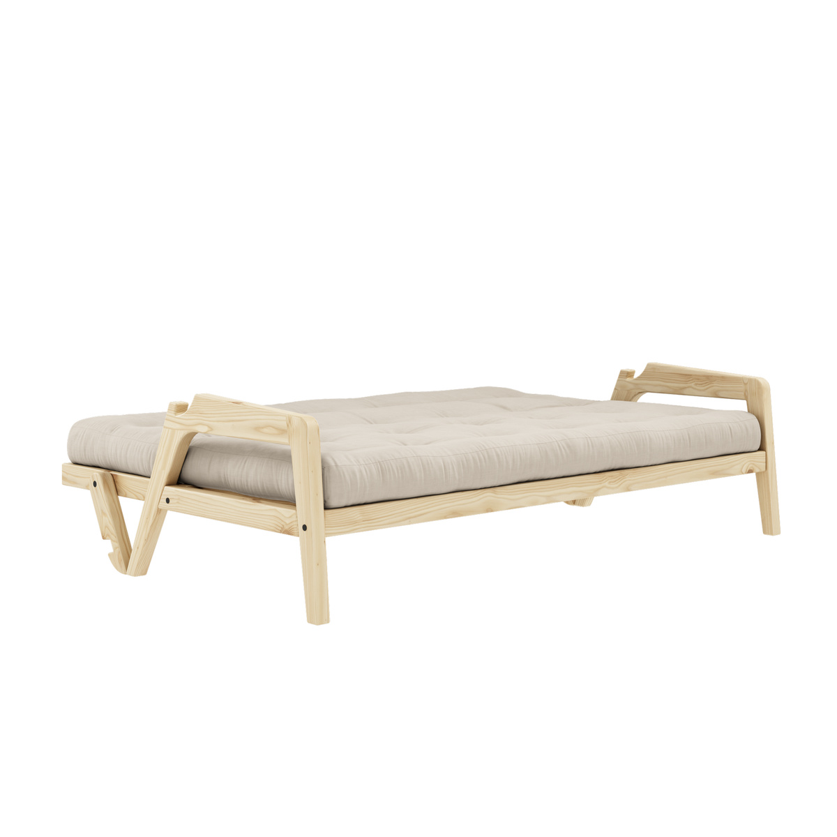 GRAB CLEAR LACQUERED W. 5-LAYER MIXED MATTRESS BEIGE