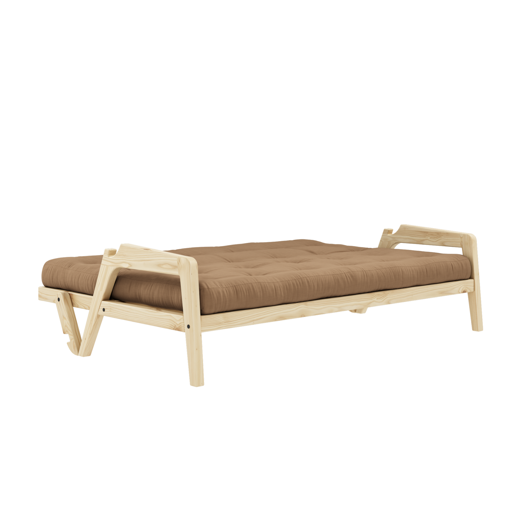 SANGLE CLAIRE LAQUÉE AVEC MATELAS MIXTE 5 COUCHES MOCCA