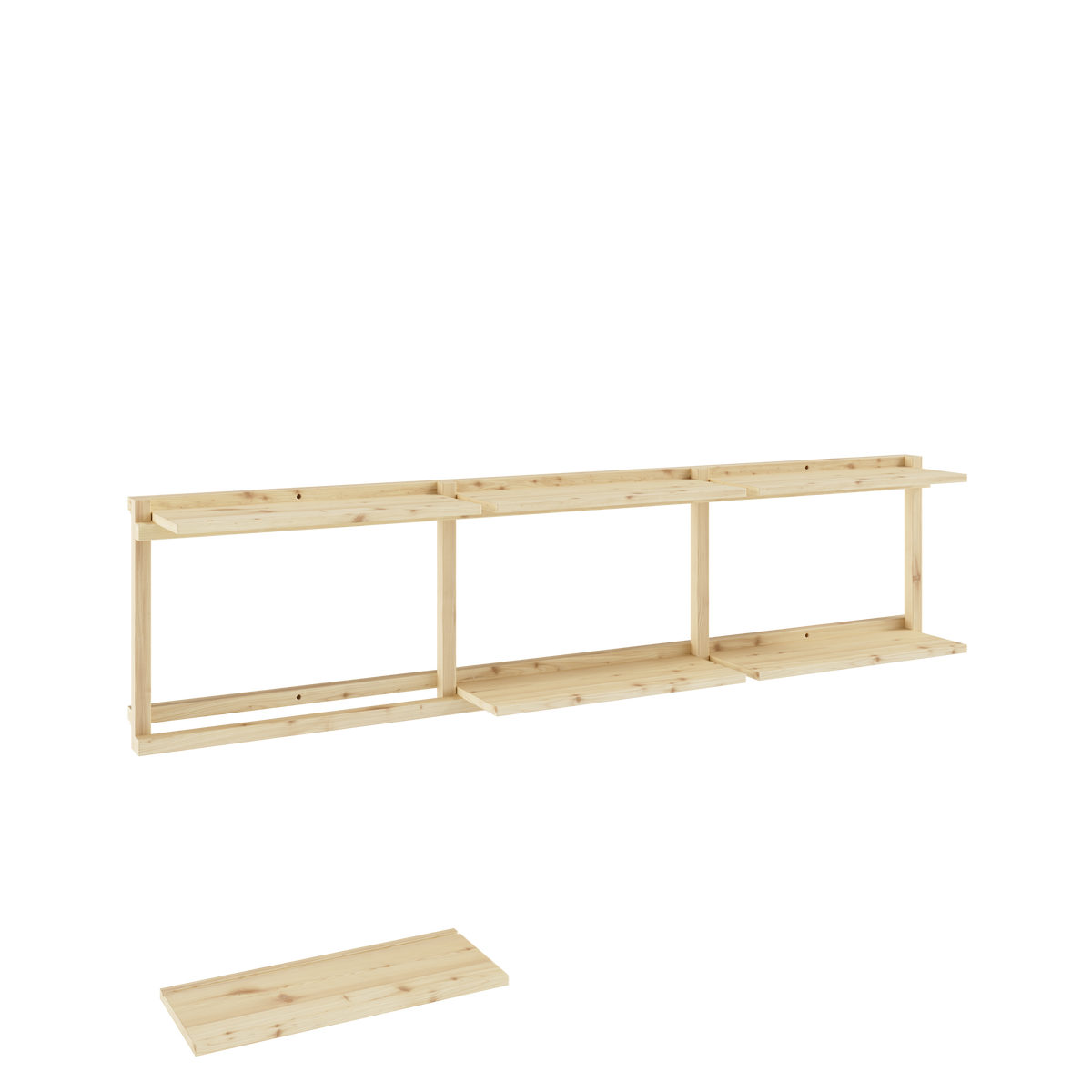 GROOVE SHELVING WIDE RAW
