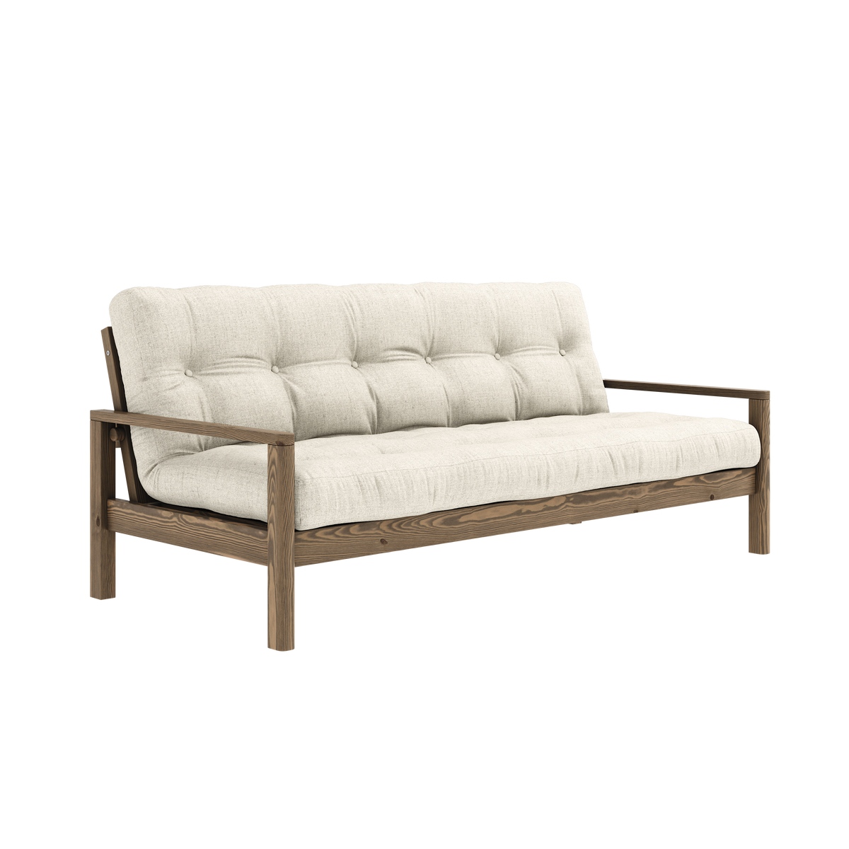 KNOB CAROB BROWN W. 5-LAYER MIXED MATTRESS LINEN
