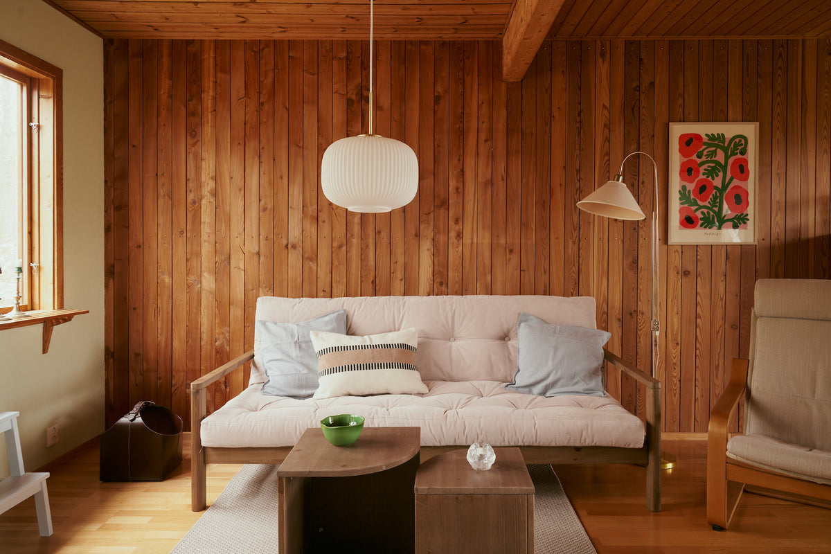 KNOB CLEAR LACQUERED W. 5-LAYER MIXED MATTRESS NATURAL