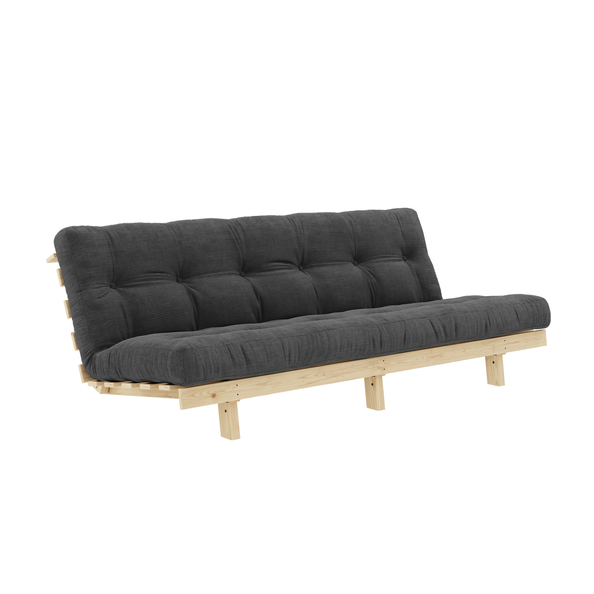 LEAN RAW 130 X 200 W. ALPHA MATTRESS CHARCOAL