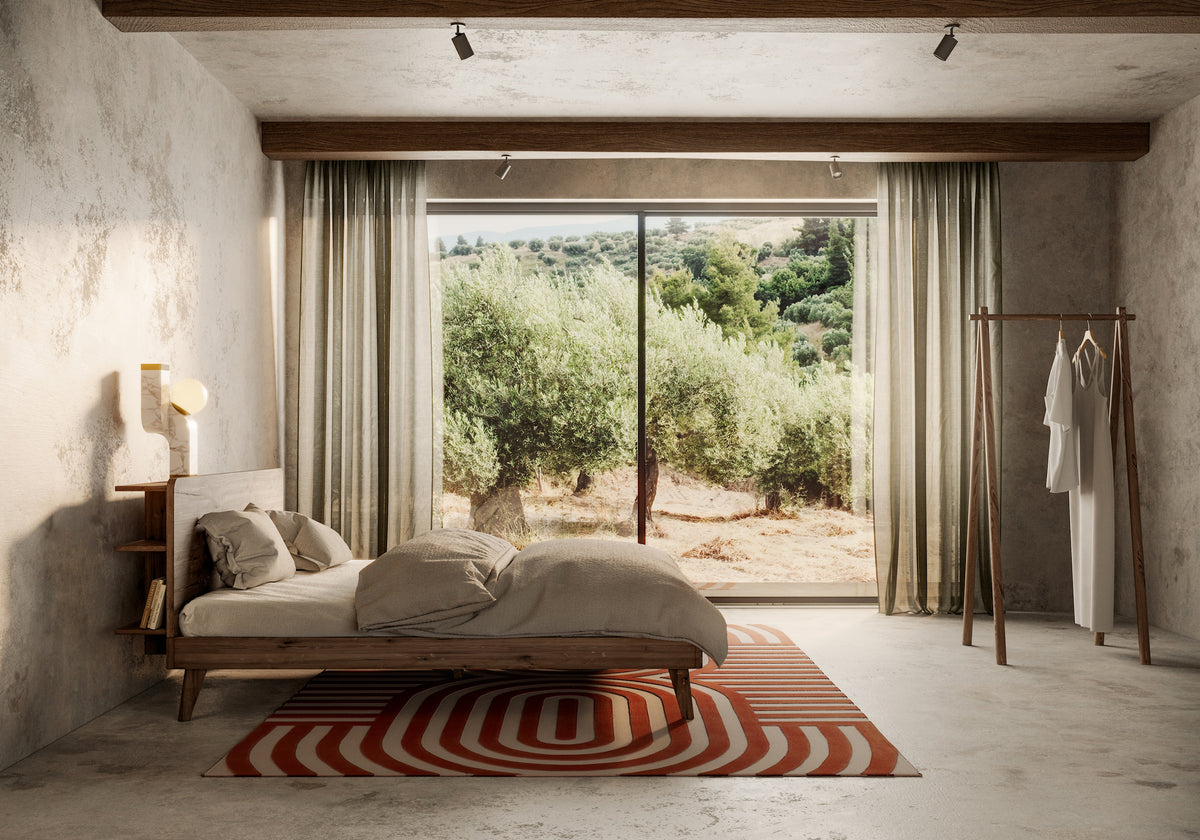 RETREAT BED CLEAR LACQUERED 140 X 200