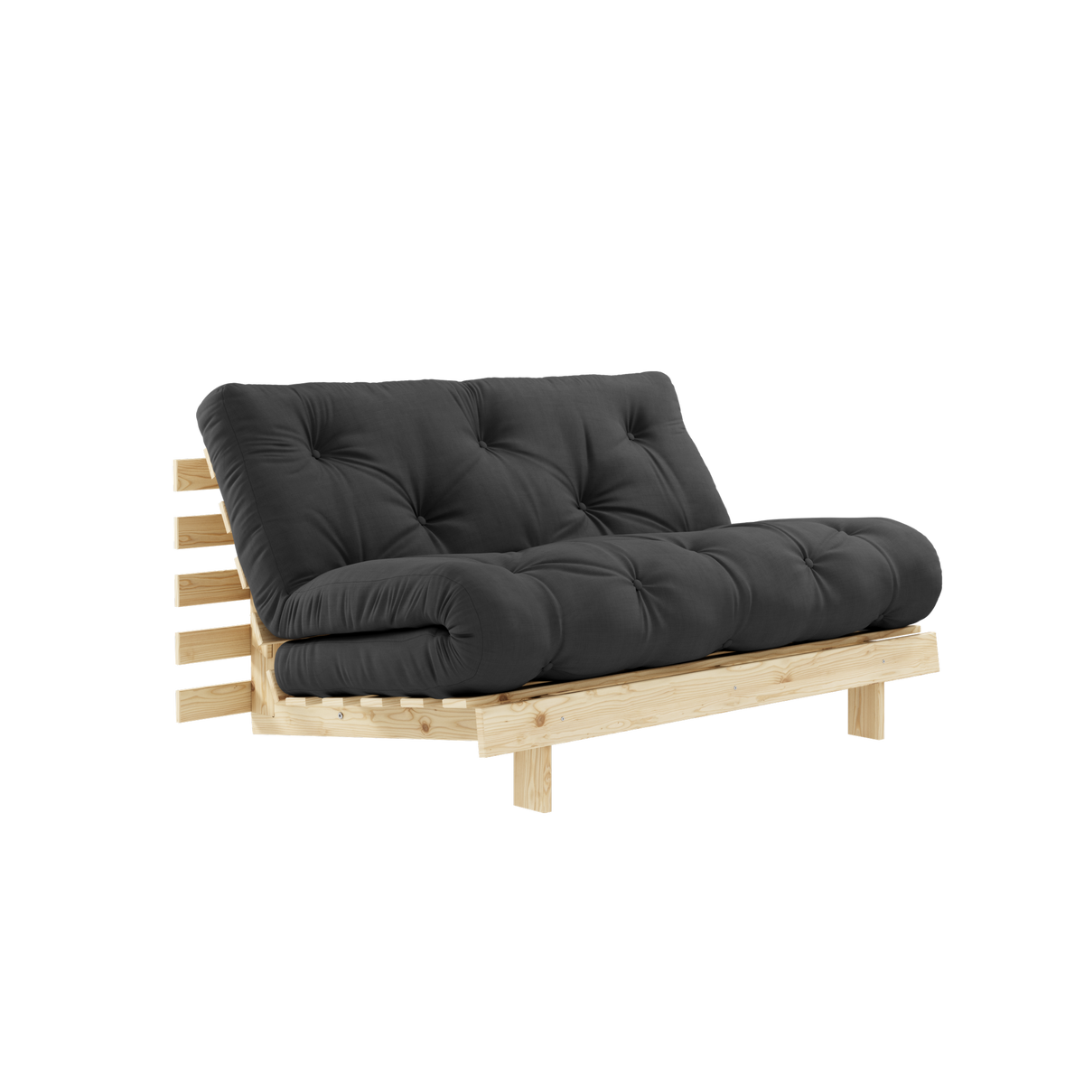 ROOTS RAW 140 X 200 W. ROOTS MATTRESS DARK GREY