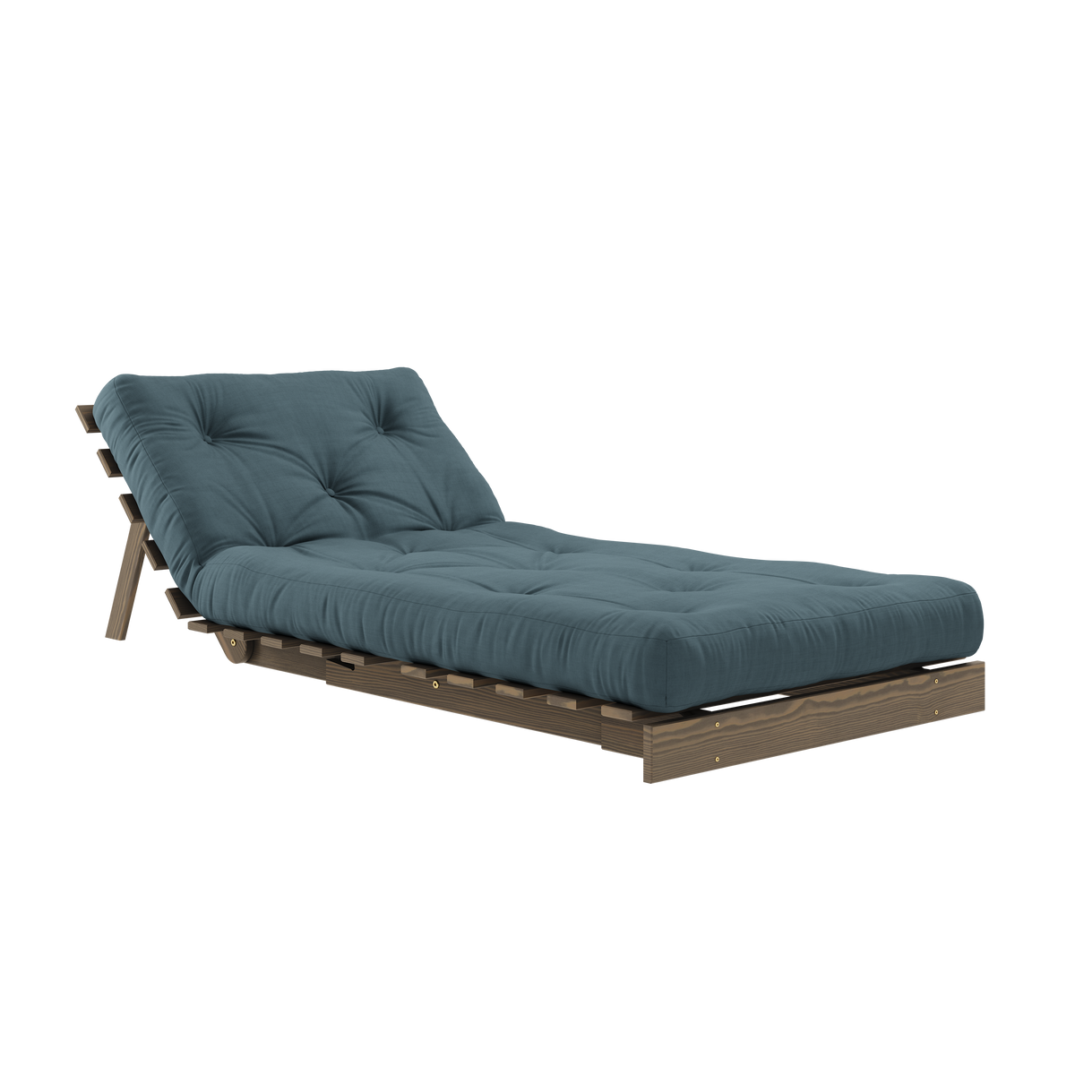 ROOTS CAROB BROWN 90 X 200 W. ROOTS MATTRESS PETROL BLUE