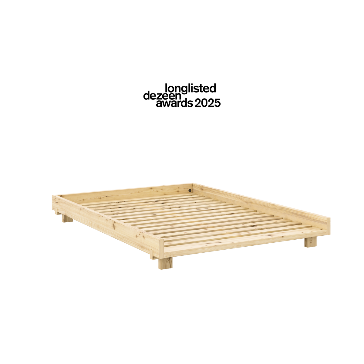 SOCIAL BED CLEAR LACQUERED 140 X 200