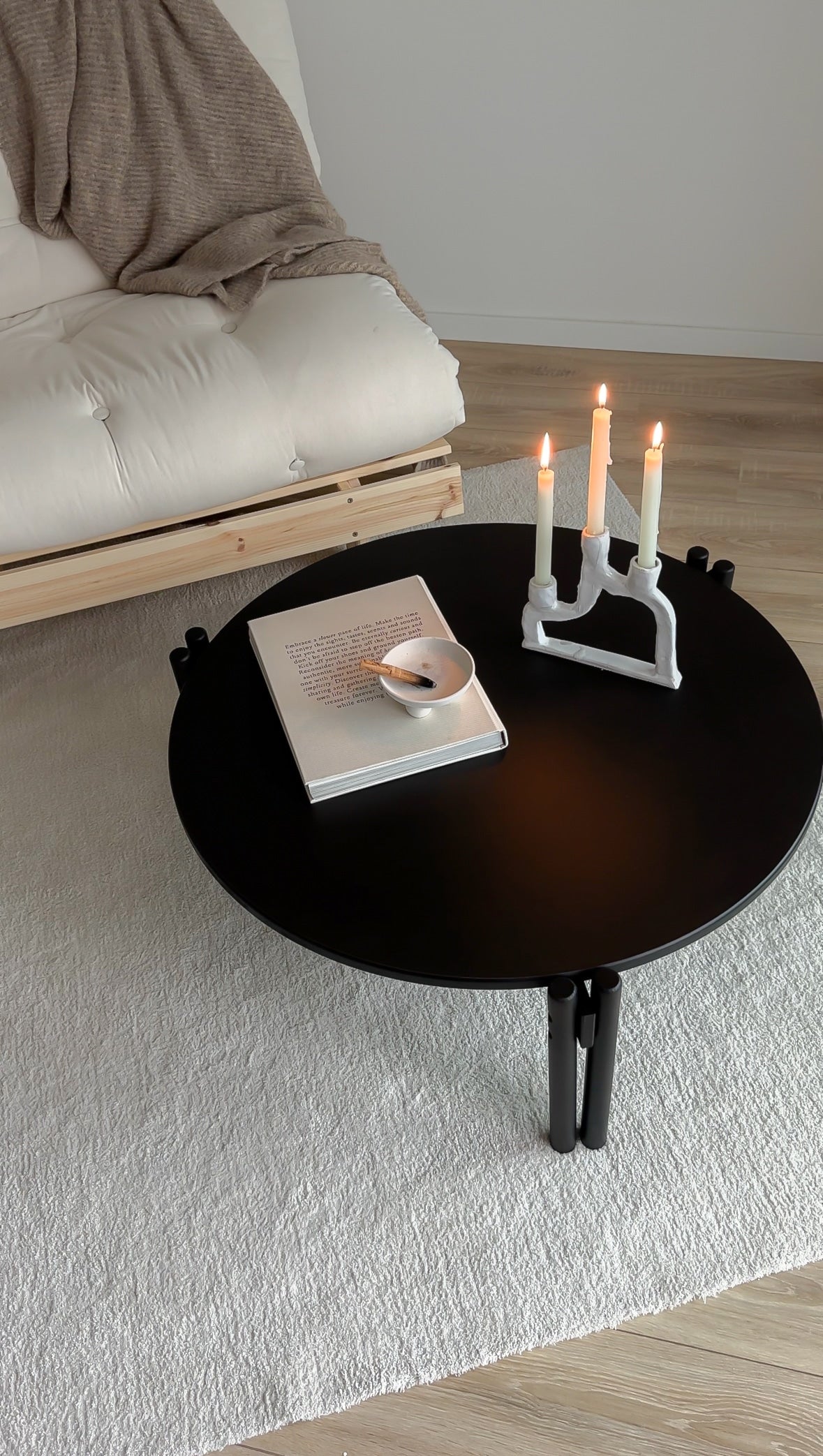 TABLE STICKS BASSE NOIR NUIT