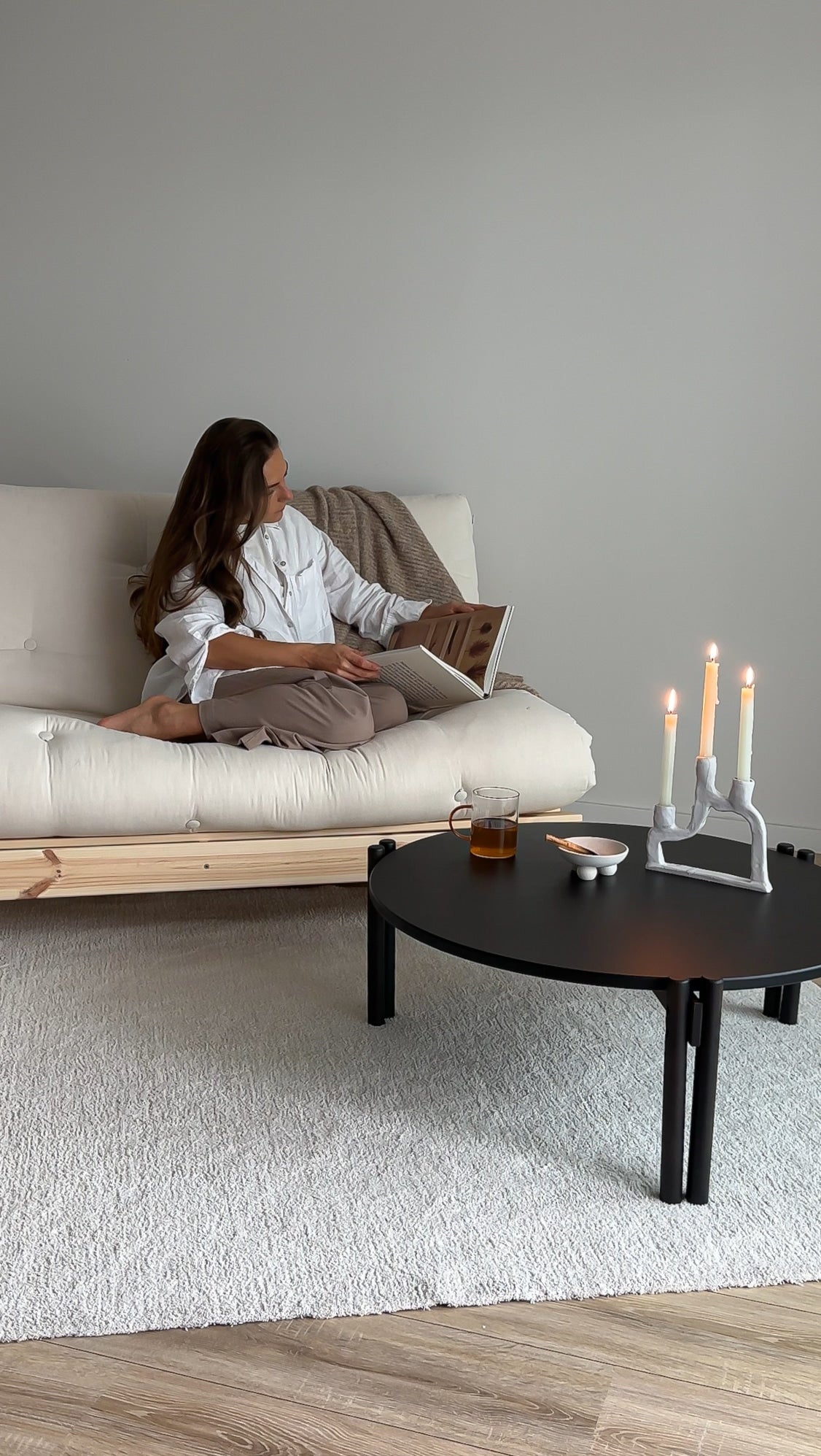 TABLE STICKS BASSE NOIR NUIT