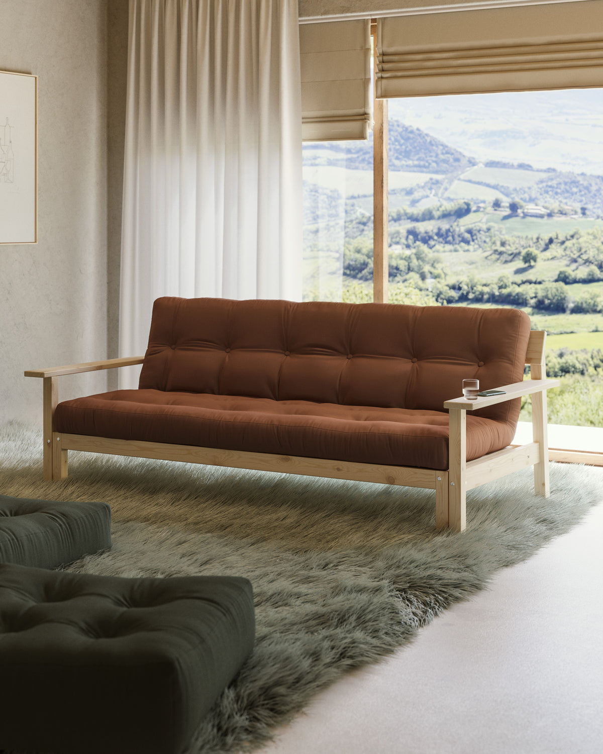 UNWIND CLEAR LACQUERED W. 5-LAYER MIXED MATTRESS NATURAL